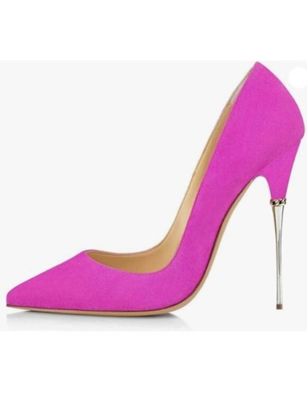 FSJ Women Sexy Slip On Formal Pumps Stiletto Heels Pointy Toe Chic Pink Shoes
